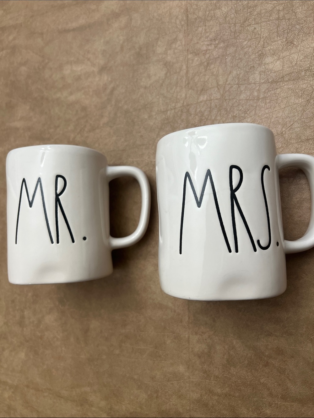 Rae Dunn Mr & Mrs Mugs Set of 2 His Hers Wedding Couple